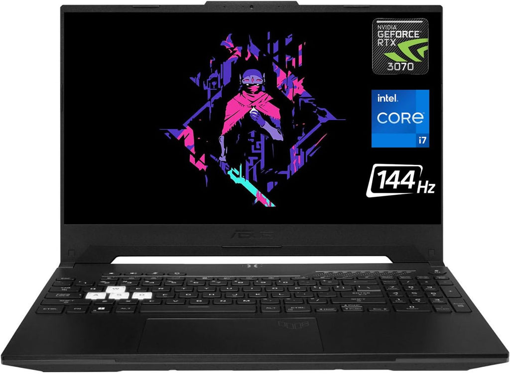 ASUS TUF Dash Gaming Laptop, 15.6' 144Hz FHD Display, Intel 12th Gen 10-Core i7-12650H, NVIDIA GeForce RTX 3070, 32GB DDR5 RAM, 1TB PCle SSD, Backlit Keyboard, HDMI, Wi-Fi 6, Windows 11 Home, Black