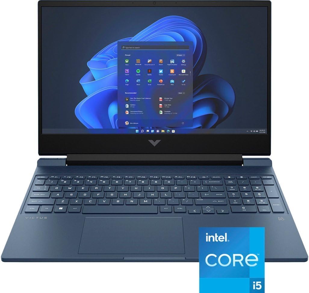 HP - Victus 15.6' Full HD 144Hz Gaming Laptop - Intel 12th Gen Core i5-12450H - 16GB Memory - NVIDIA GeForce RTX 3050-1TB SSD - Backlit Keyboard - Windows 11 - Performance Blue