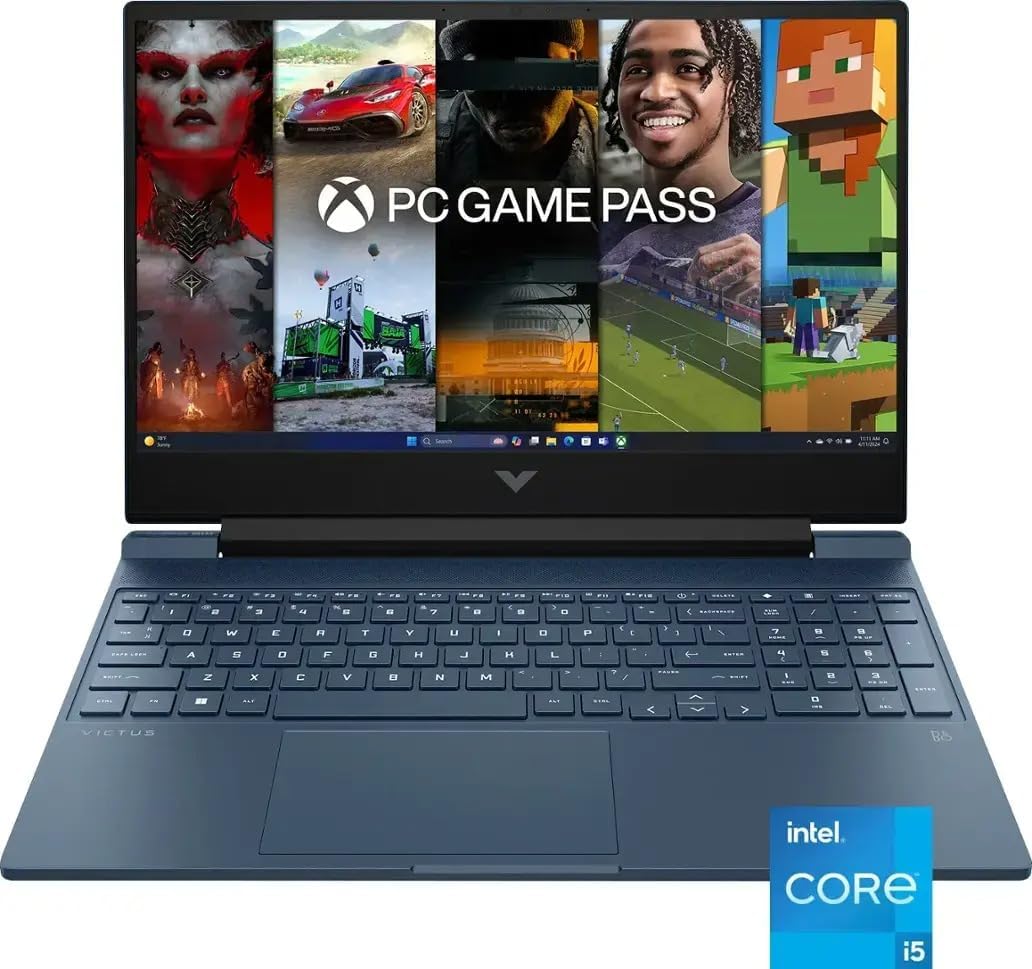 HP Victus 15.6' FHD 144Hz Gaming Laptop, Intel Core i5 12450H, 32GB RAM, 2TB SSD, NVIDIA GeForce RTX 3050, Windows 11 Home, WiFi 6, Numeric Pad, Performance Blue