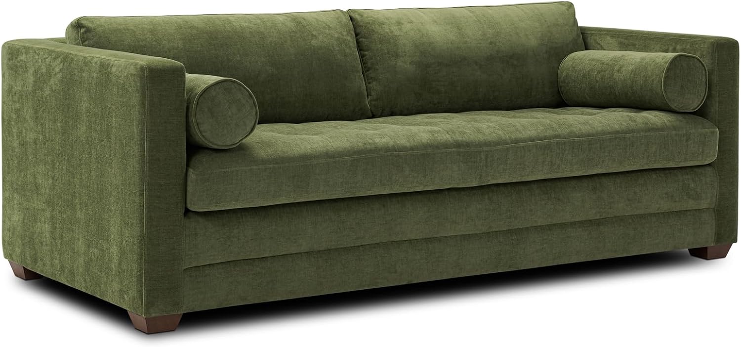 Poly & BARK Napa 82' Pull-Out Sofa Bed – Upholstered Sleeper Sofa with Storage Console and Hidden Mattress – Stylish Sofa Bed for Guest Rooms, Apartments, Living Rooms and More