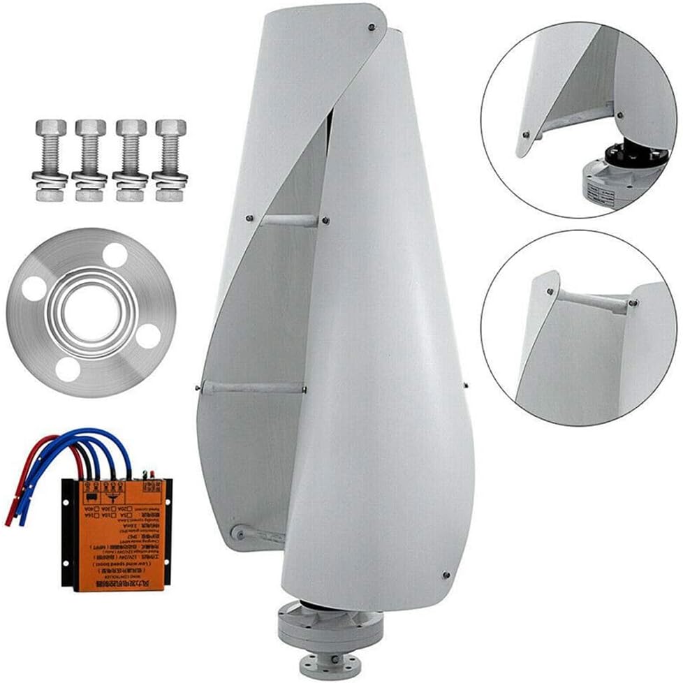 Wind Turbine Generator, 12V 1000W Vertical Wind Turbine Portable Windmill Power Generator Free Energy Generators Kit with Charge Controller