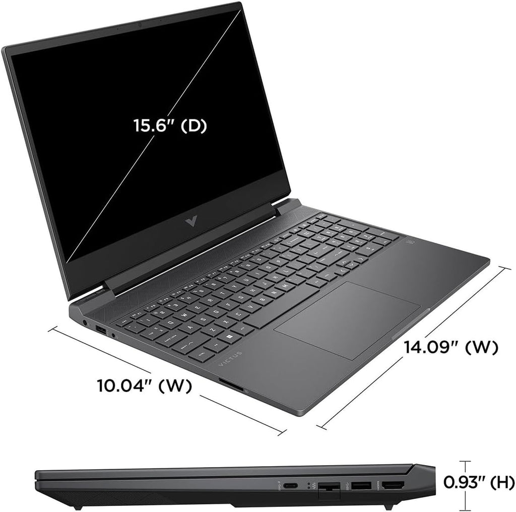 HP Victus 15 Gaming Laptop, 15.6' FHD 144Hz Screen, AMD Ryzen 5 7535HS, 64GB DDR5 RAM, 2TB PCIe M.2 SSD, NVIDIA GeForce RTX 2050, HDMI, Webcam, Backlit KB, Wi-Fi 6, Windows 11 Home