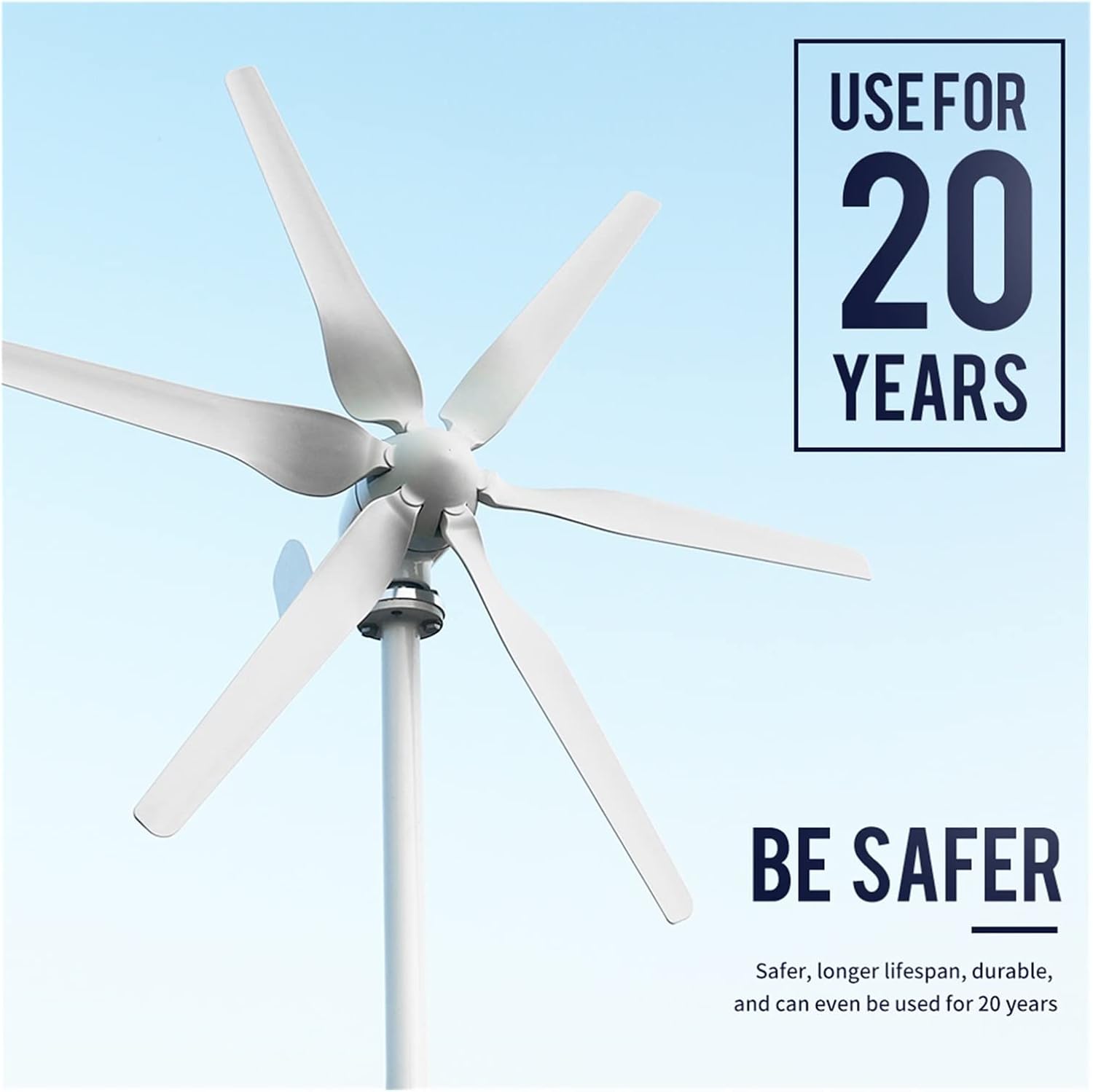 Wind Turbines Generator 1000W 24V Wind Turbine Generator with MPPT Controller Wind Turbine Generator with 8 Blades Small Wind Turbine for Home Use Low Noise High Efficiency (3 Turbine Only)