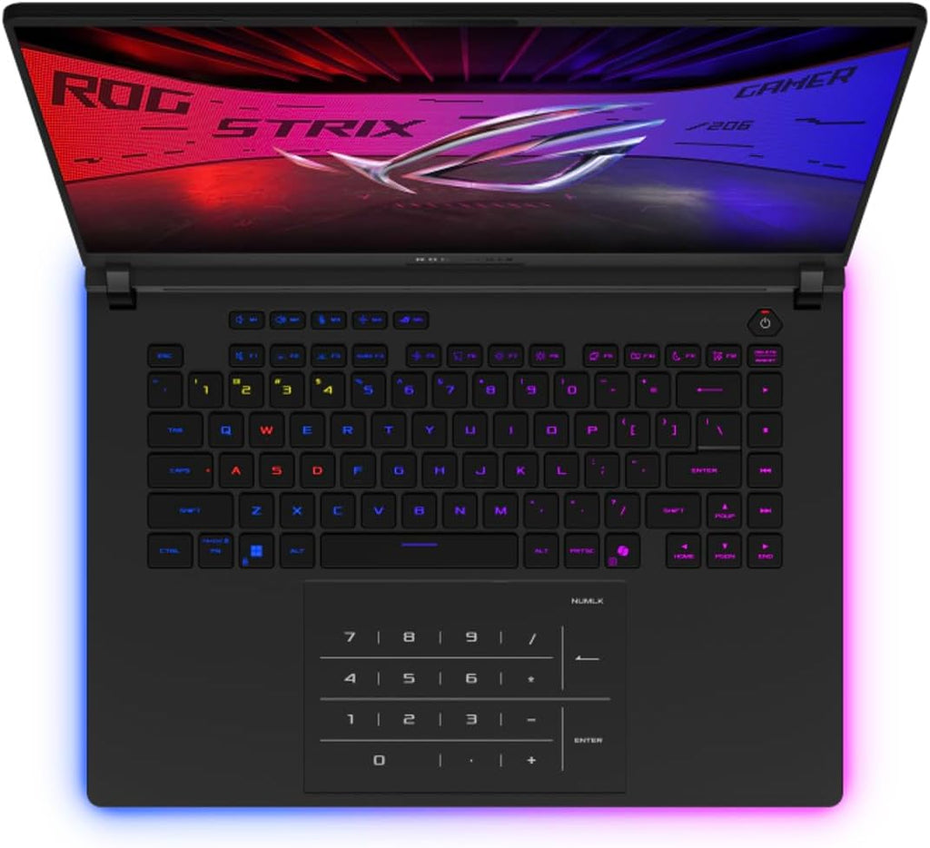 ASUS ROG Strix AI Gaming Laptop 16.0' 240Hz Mini LED WQXGA Display (Intel Ultra 9-275HX, GeForce RTX 5080 16GB, 32GB DDR5, 4TB PCIe SSD, Win 11 Pro) w/MS 365 Personal, DKZ USB Port Expander