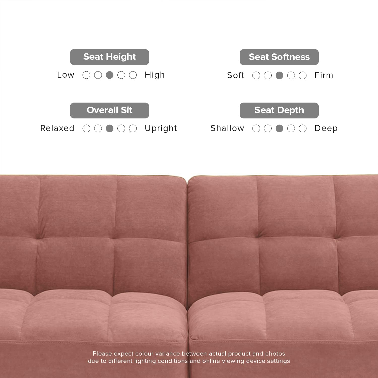 mopio Aaron 76.8' Couch, Small Futon Sofa Bed, Sleeper, Loveseat, Mid Century Modern Futon Couch, Sofa Cama, Couches for Living Room, Bedroom (Old Rosa, Velvet)