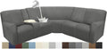 Waterproof Sectional Recliner Couch Covers for Reclining Couches Washable L Shaped Sofa Cover for Dogs Sectional Stretch Corner Recliner Slipcovers (5 Seater 1 Console Cover, Charcoal Gray)