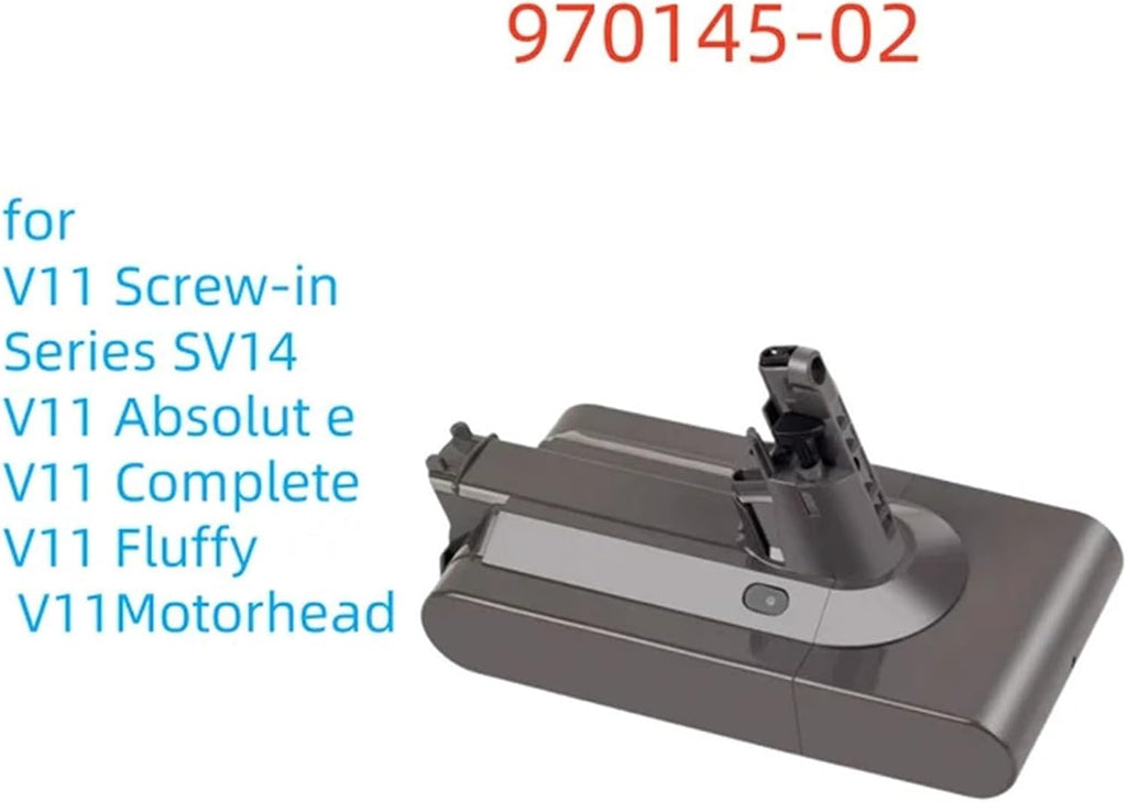 6000Ah. Compatible for Dyson. V11 Torque Drive Extra V15 SV16 SV15 SV22 SV27,SV47 V11Motorhead V11Motorhead 970938-01 970145-02 Battery(Grey Buckle Version)