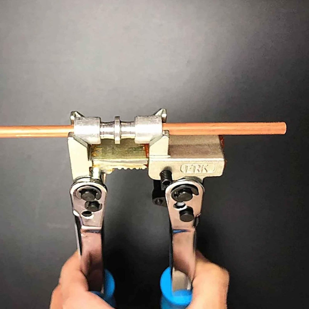 iDili FRK-8 Manual Crimping Tool for 8mm Refrigerator Lock Ring - Copper, Iron, Aluminum Pipe Crimper Pliers for Appliance Repair, Quick-Close Hand Tool