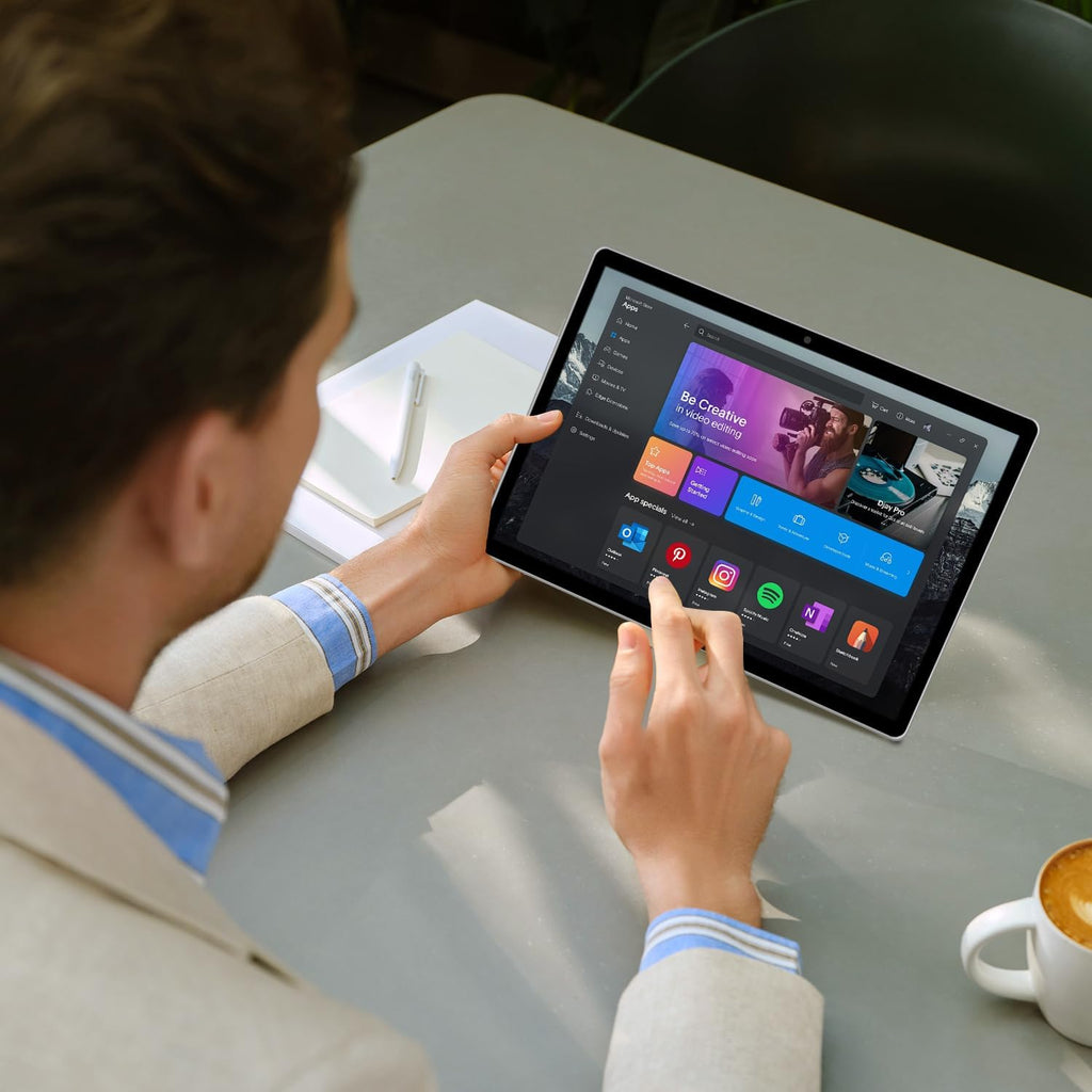 VGKE 2-in-1 Touch Screen Laptop, 12.3' 3K IPS Tablet PC with Magnetic Keyboard, Celeron J4125, Up to 2.7Ghz, 8GB RAM, 256GB SSD, USB Type-C, Webcam, Silver