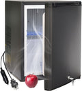 Smad Mini Fridge with Lock and Key 1.0 cu.ft, 12V RV Refrigerator 12V / 110V Super Quiet 12V Fridge Reversible Door Absorption Refrigerator for RV, Truck, Camping, Boat Use, Black