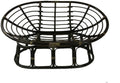 Maykoosh Rattan Double Papasan Chair with Twill Cushion - Bohemian Style Seating Frame Only