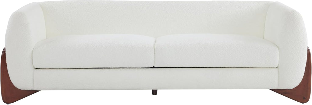 Christopher Knight Home Almad 2 Pieces Sofa Couch Set, Cozy 3-Seater Sofa and Loveseat for Living Room, Upholstered Couch Chair, Soft Seating Lounge Sofa with Wood Frame, Fabric, Beige