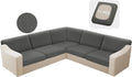 HDCAXKJ Waterproof Sectional Couch Cushion Covers 11 Pieces Extra Large Stretch L Shaped Corner Sofa Slipcover Back Cover Soft Sofa Seat Cushion Covers for Dogs (XL-5 Seater and 6 Backrest, Dark Gray)
