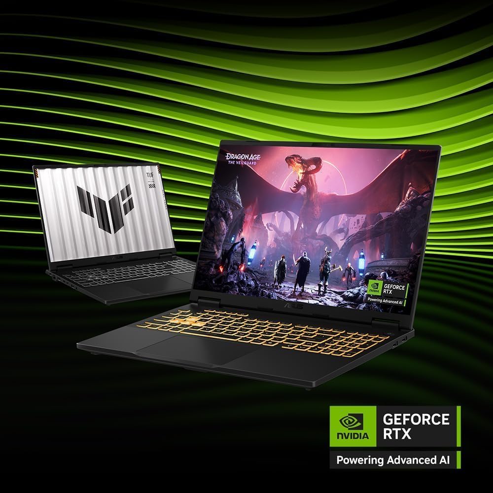 ASUS 2025 TUF F16 NVIDIA RTX 5060 Gaming Laptop - Intel 16-Core i7-14650HX(Up to 5.2GHz), 16' FHD+ 165Hz Display, Windows 11 Pro, 32GB DDR5 RAM + 2TB SSD, RGB Backlit Keyboard, Wi-Fi 6E