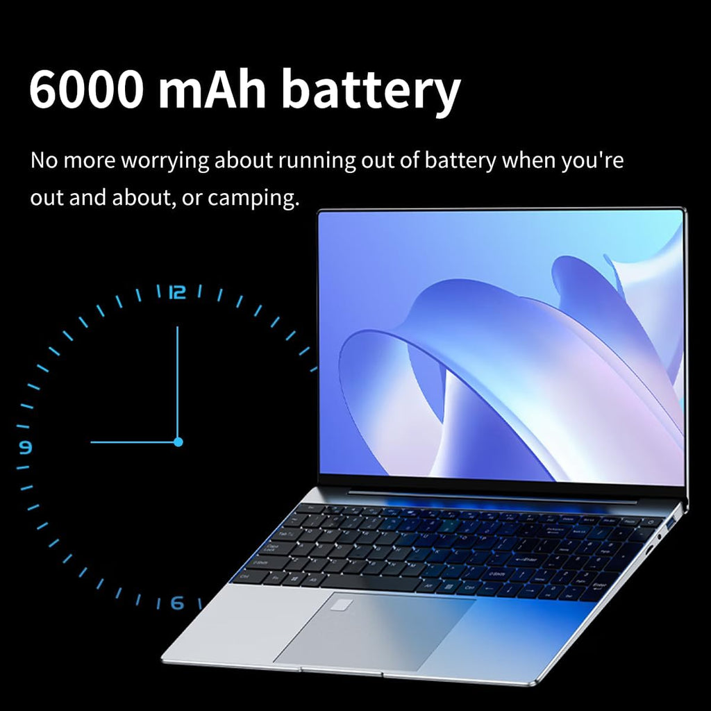 Gaming Laptop 15.6' FHD,Intel N95 Turbo Boost 3.4GHz,16GB DDR4 3200 RAM + 512GB SSD,RGB Backlit Keyboard & Fingerprint Unlock,Windows 11 Pro Laptop Computer for Immersive Performance