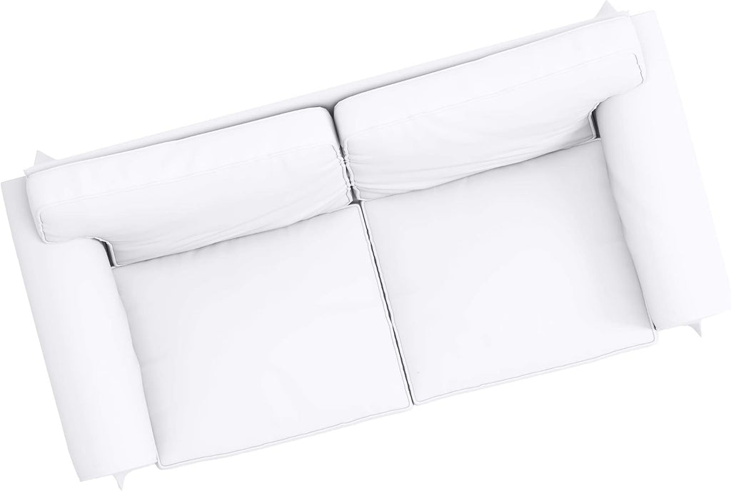 Cotton Ektorp Loveseat Cover Replacement is Made Compatible for IKEA Ektorp Loveseat Sofa Slipcover(White Loveseat)