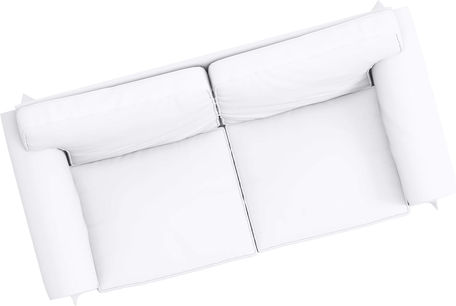 Cotton Ektorp Loveseat Cover Replacement is Made Compatible for IKEA Ektorp Loveseat Sofa Slipcover(White Loveseat)