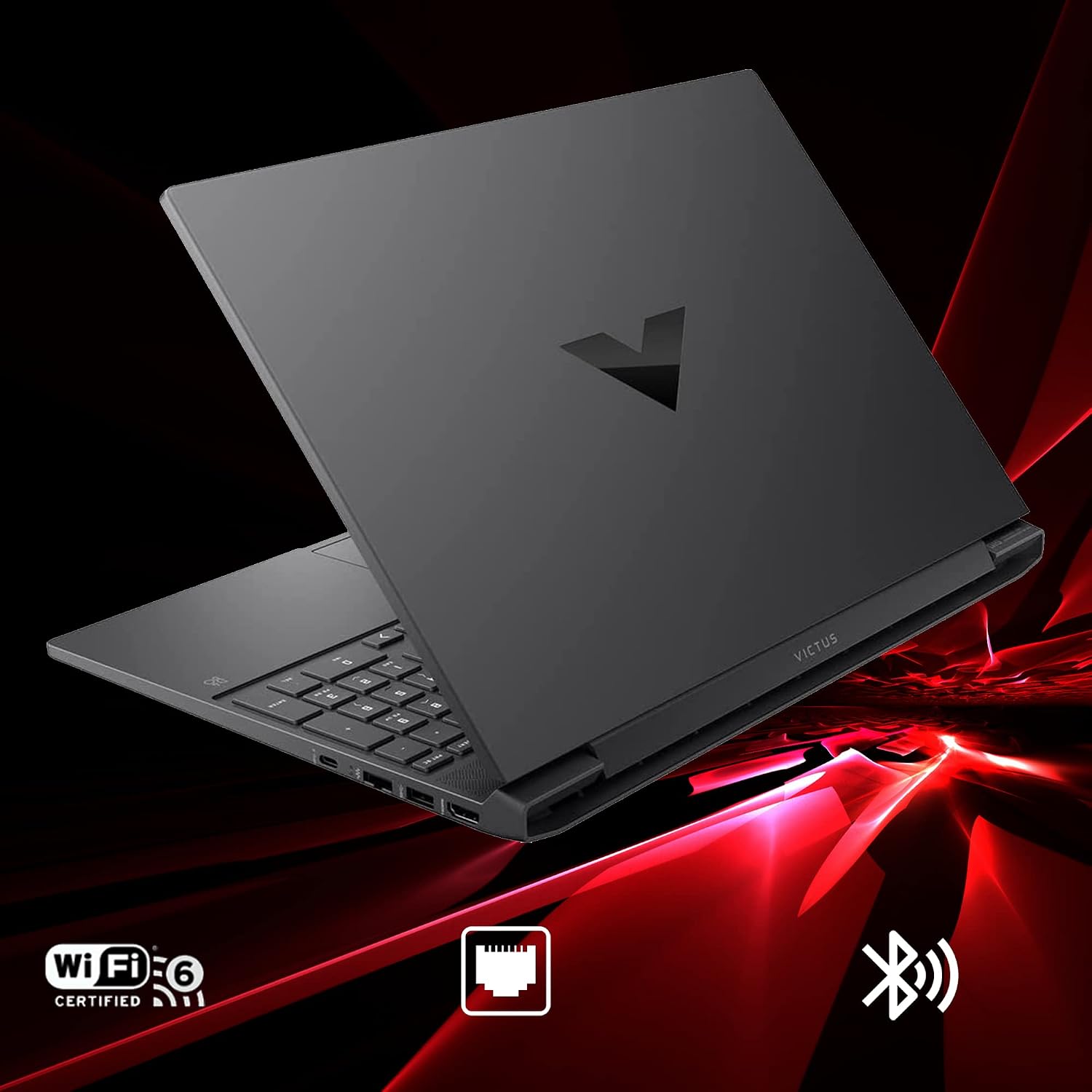 2022 HP Victus 15.6'' 144Hz Gaming Laptop, Intel 12th Core i5-12450H, 16GB RAM, 512GB PCIe SSD, NVIDIA GeForce RTX 1650 Graphics 4GB,Backlit Keyboard, Windows 11Pro, Mica Silver, 32GB USB Card, Black