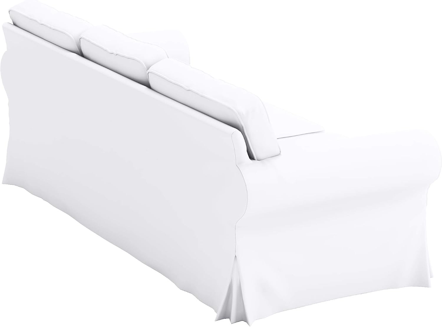 Ektorp 3 Seat Sofa Cotton Cover Replacement Slipcover Compatible with IKEA Ektorp Sofa Cover (White Flax Cotton)