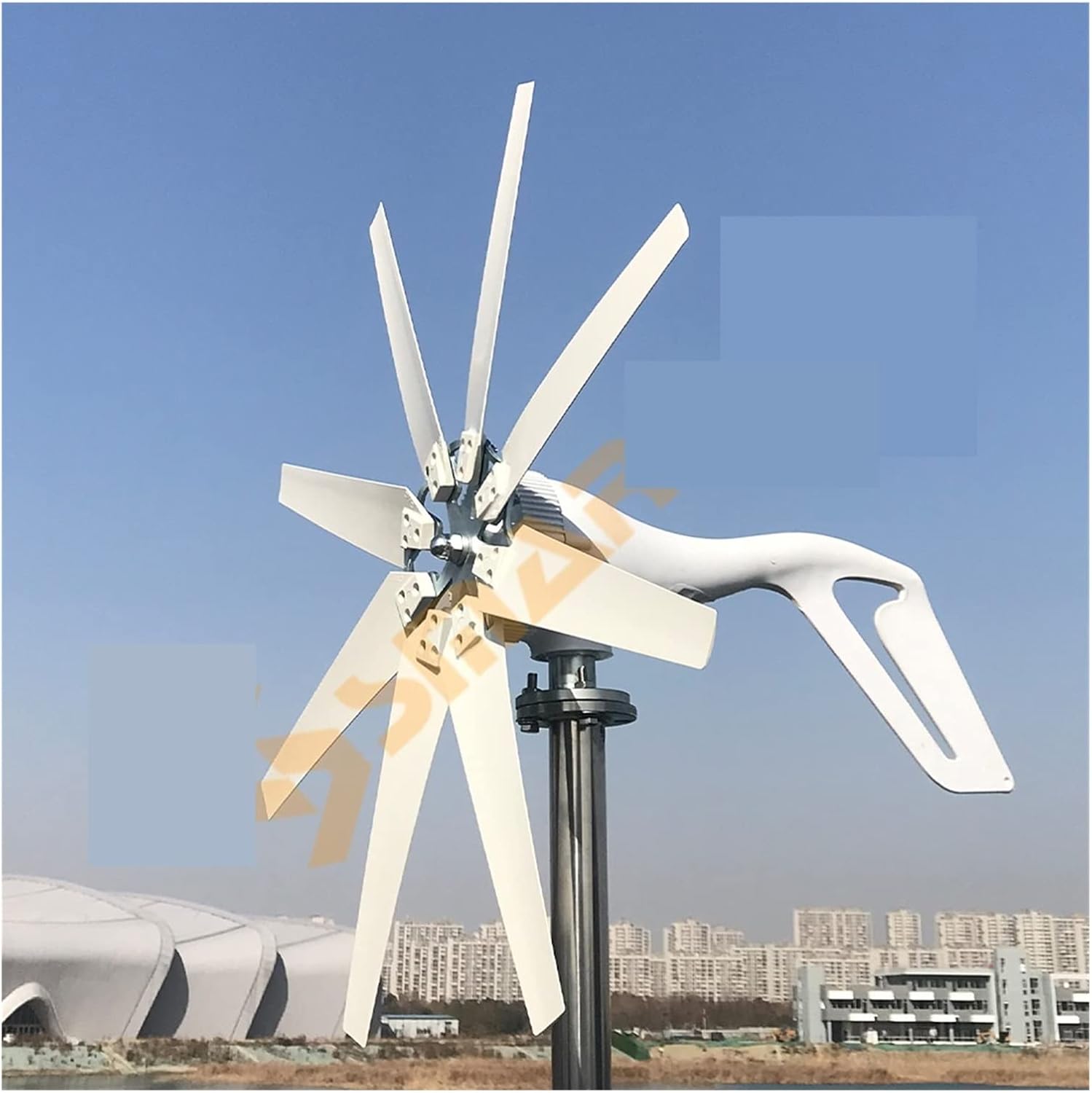 Wind Generator 1000W 24V Wind Turbine Generator With MPPT Controller Wind Turbine Generator With 8 Blades Small Wind Turbine For Home Use Low Noise High Efficiency for Marine RV Home Windmill Gener (5