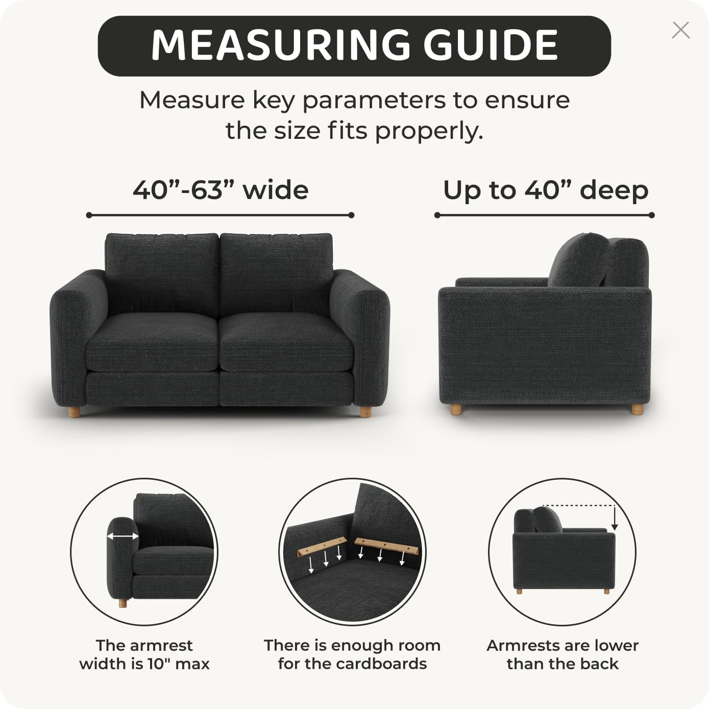 PAULATO BY GA.I.CO. Loveseat Slipcover - Oversized Chair Cover - Stretch Couch Cover - Cushion Love Seat Sofa Cover - 1-Piece Form Fit Washable Protector - Microfibra Collection - Marsala
