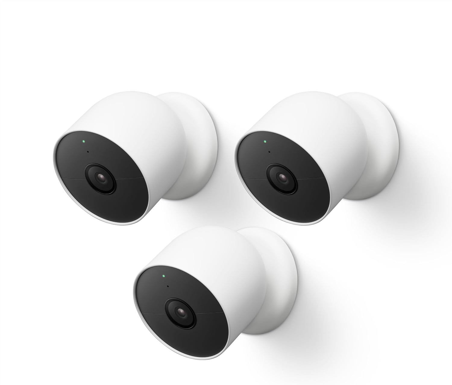 Google Nest Cam Outdoor or Indoor/Battery - 2nd Generation (3 Pack) (Renewed)