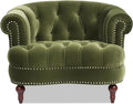 Jennifer Taylor Home La Rosa Victorian Tufted Upholstered Accent Chair Olive Green Performance Velvet