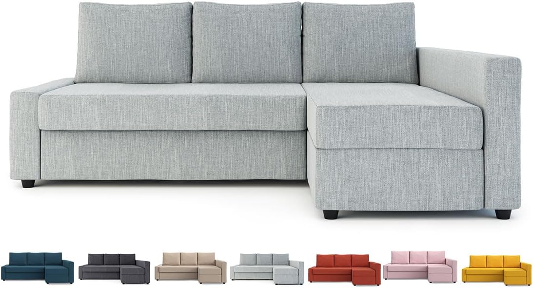 MASTERS OF COVERS Snug Fit Friheten Slipcover for The IKEA Friheten with Chaise Corner Cover, Sofa Bed Cover, Sectional Slipcover Replacement (Light Grey)（Cover Only！Not Sofa！）
