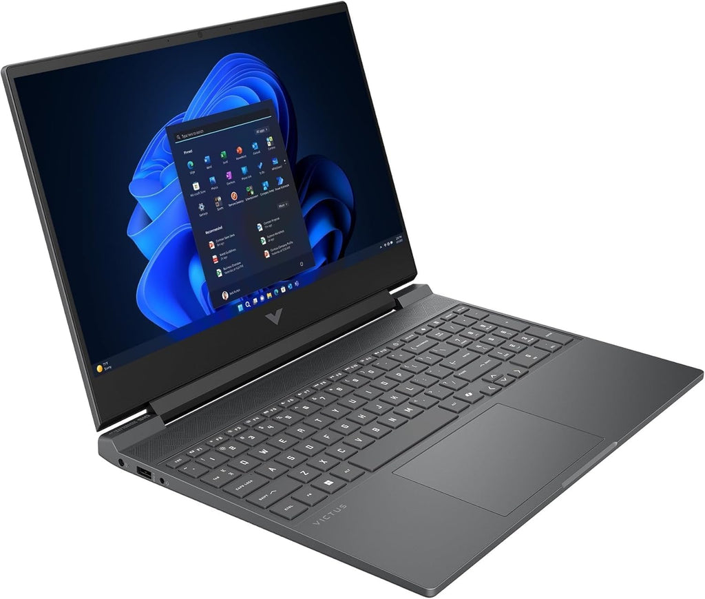 HP Victus 15.6 inch FHD 144Hz Gaming Laptop, Intel Core i5-13420H, 32GB DDR4 RAM, 1TB SSD, NVIDIA GeForce RTX 4050 6GB, Backlit Keyboard, Windows 11 Home, Mica Silver with HEX Accessories