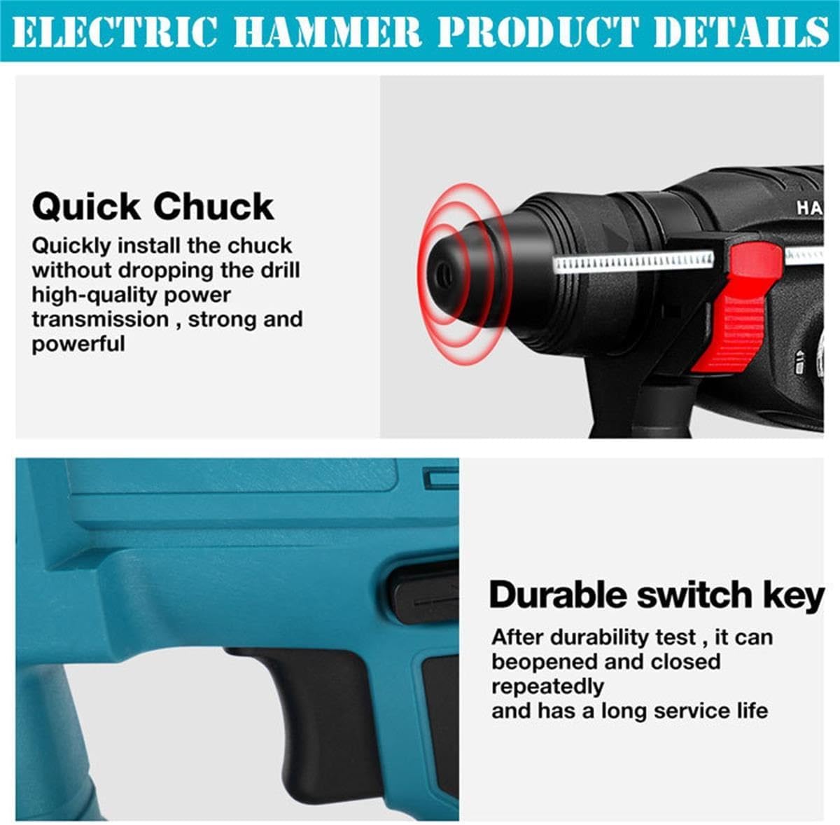 Brushless Lithium Tools 4-piece Set Of Electric Hammer Angle Grinder Wrench Impact Drill Multifunction Electric Set