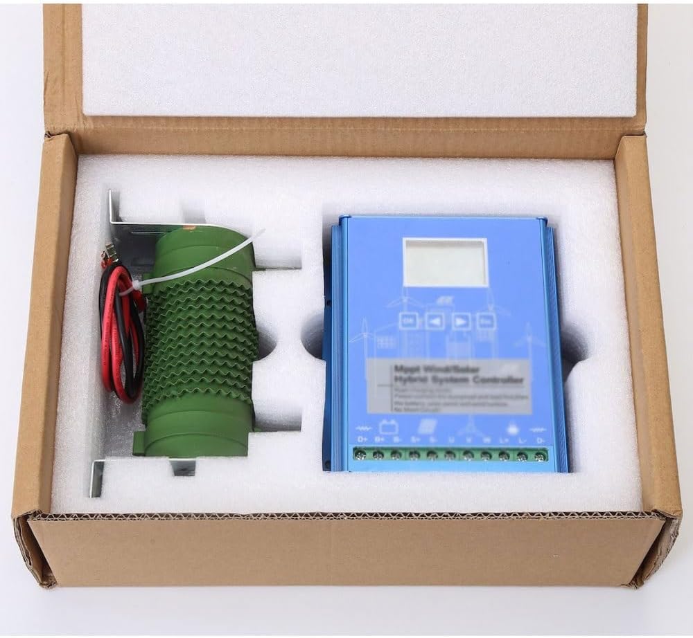 200W 300W 400W 500W 600W 800W 1KW Off Grid MPPT Wind Solar Hybrid Charge Controller 12V/24V/48V Wind Turbine Generator Solar Panel Home Street Light Controller ( Color : 400W 12V )