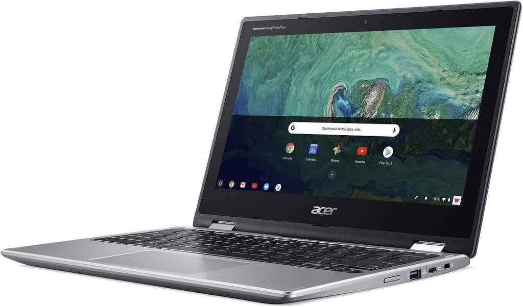 acer Chromebook Spin 11 Convertible Laptop, Intel Celeron N3350, 11.6' HD Touch Display, 4GB DDR4, 32GB eMMC, 802.11ac WiFi, Wacom EMR Pen, Sleeve, CP311-1HN-C2DV, Silver