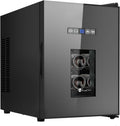 KingChii 16 Bottle Wine Cooler, Freestanding Wine Fridge with Glass Door, Adjustable Shelves & Digital Temperature Display Wine Refrigerator for Red, White, Champagne - Perfect for Home, Kitchen, Bar