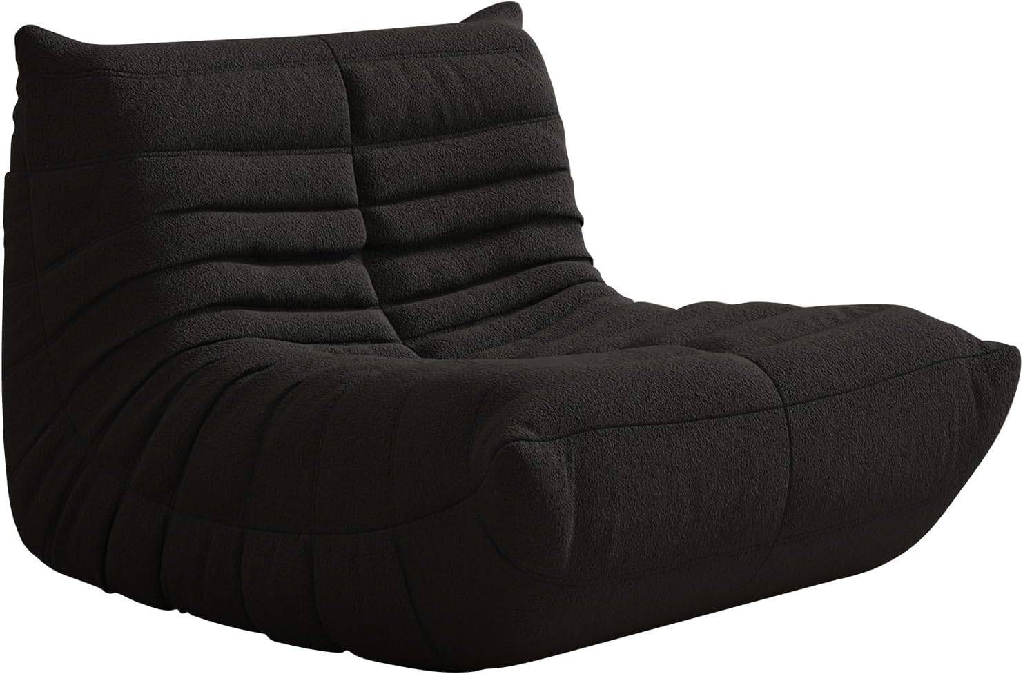 Bean Bag Chair, Memory Foam Bean Bag Sofa Large Bean Bag Chair for Adults, Bean Bag Chairs for Teens with High Density Comfortable Foam, Memory Foam Lazy Sofa for Living Room, Bedroom (Black)