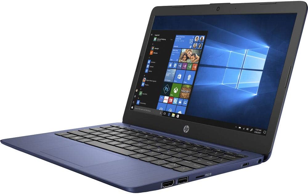 HP Stream 11.6-inch HD Laptop, Intel Celeron N4000, 4 GB RAM, 32 GB eMMC, Windows 10 Home in S Mode with Office 365 Personal for 1 Year (11-ak0010nr, Royal Blue)