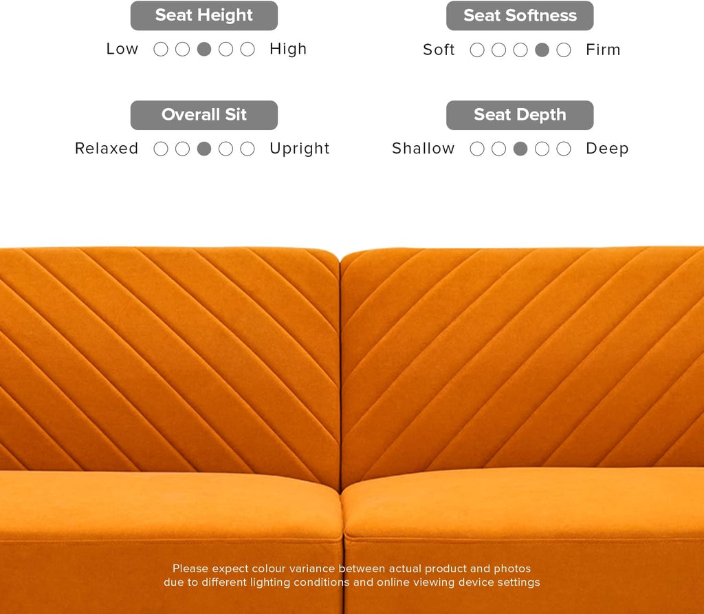 mopio 76.4' Futon Sofa Bed, Couch, Loveseat, Sleeper Sofa, Mid Century Modern Futon Couch, Sofa Cama, Couches for Living Room (Apricot Velvet)