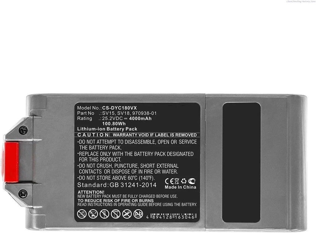 OUTMX 25.2V 4000mAh Replacement Batteries Compatible for Dyson Battery V15 Detect V11 Vacuum Cleaners - High Capacity & Long Lasting Power