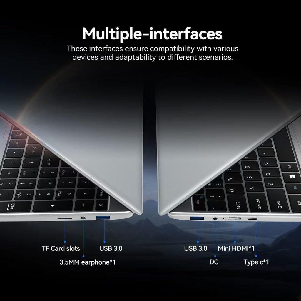 15.6 Inch Laptops | Win 11 Pro Laptop Computer | 16GB RAM 1TB SSD | Celeron N100 Quad-Core(3.4GHz) | FHD IPS 1920x1080 | HDMI | Type-C | USB 3.0 | WiFi 6 | BT 5.2 | 6500mAh
