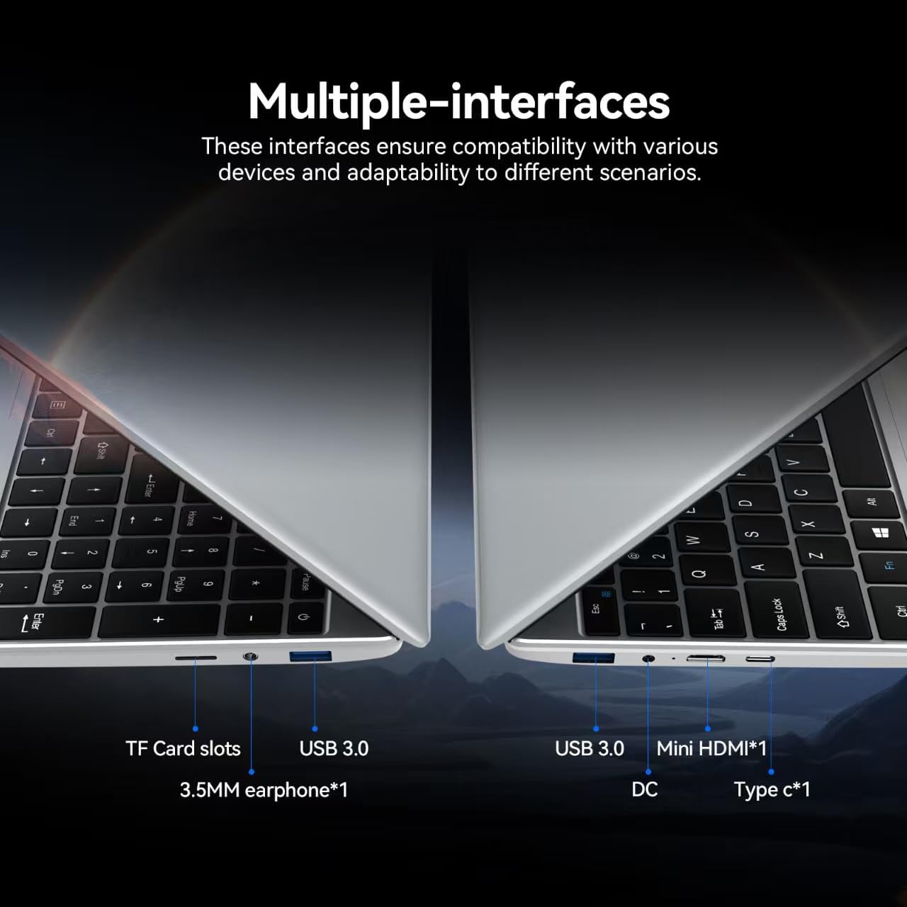 15.6 Inch Laptops | Win 11 Pro Laptop Computer | 16GB RAM 1TB SSD | Celeron N100 Quad-Core(3.4GHz) | FHD IPS 1920x1080 | HDMI | Type-C | USB 3.0 | WiFi 6 | BT 5.2 | 6500mAh