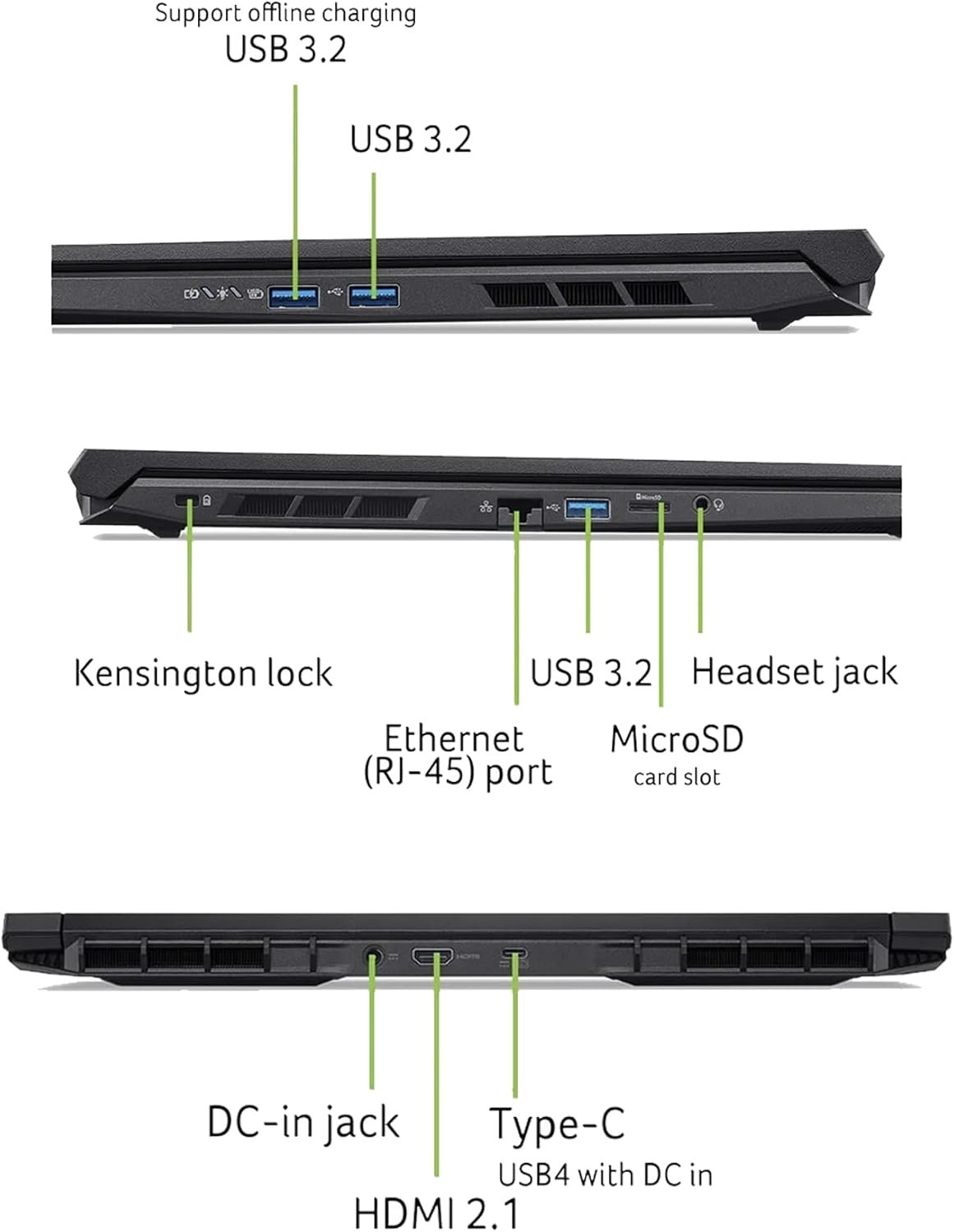 acer Nitro V 16 AI Gaming Laptop 16' WUXGA IPS 180Hz AMD Zen 4 Octa-Core Ryzen 7 260 32GB RAM 2TB SSD GeForce RTX 5050 (Up to 421 AI Tops) Backlit Wi-Fi6E Win11Pro w/ICP Hub