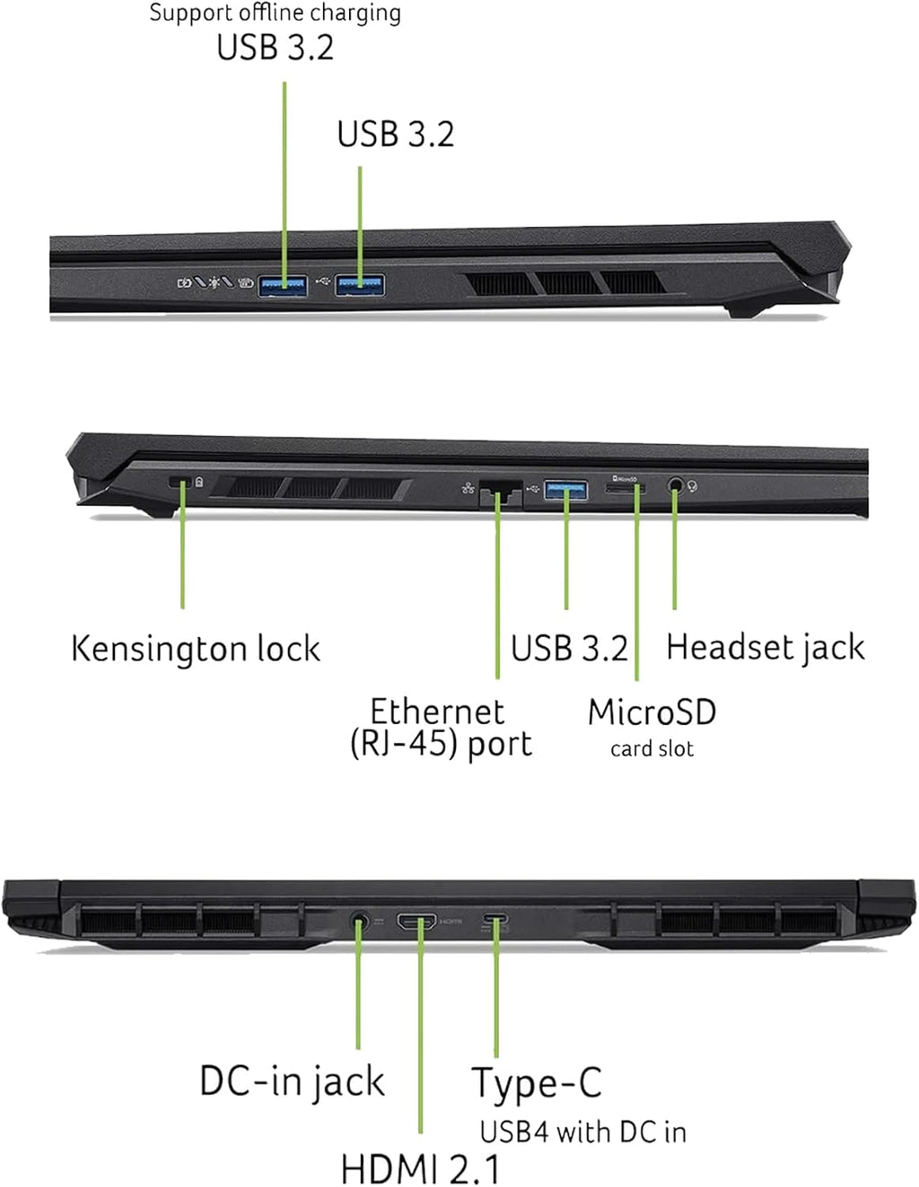 acer Nitro V 16 AI Gaming Laptop 16' WUXGA IPS 180Hz AMD Zen 4 Octa-Core Ryzen 7 260 64GB RAM 4TB SSD GeForce RTX 5050 (Up to 421 AI Tops) Backlit Wi-Fi6E Win11Pro w/ICP Hub