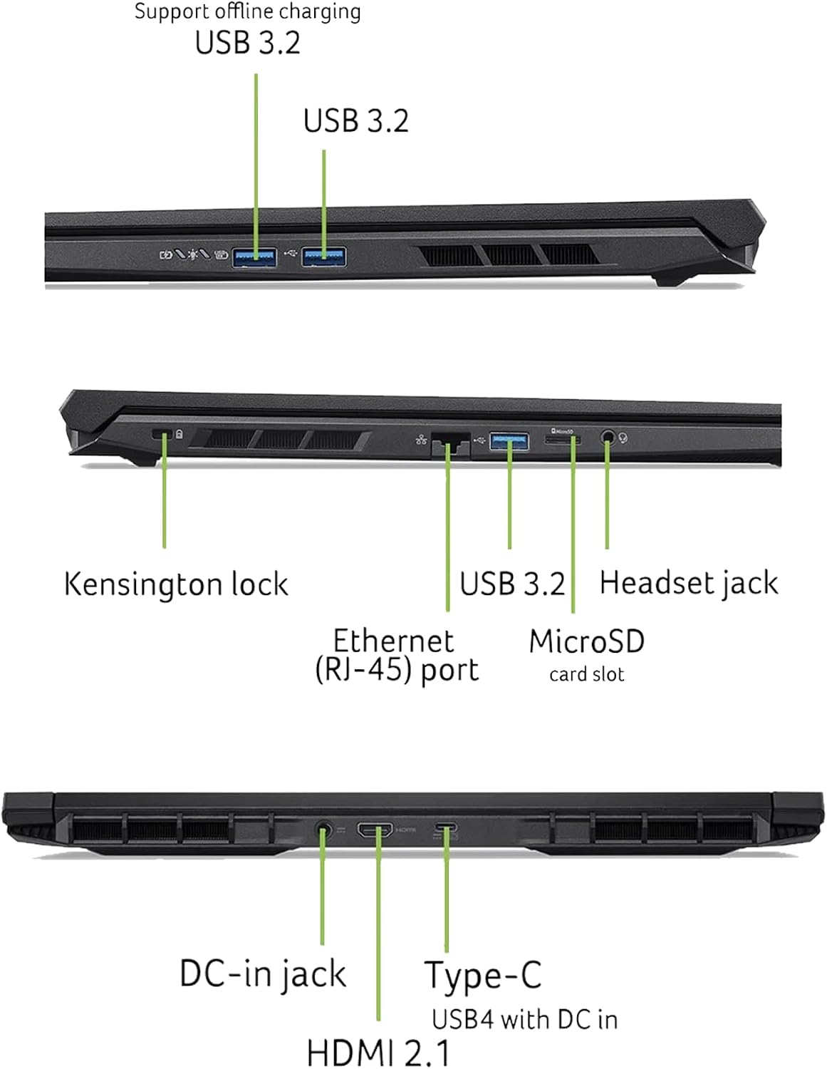 acer Nitro V 16 AI Gaming Laptop 16' WUXGA IPS 180Hz AMD Zen 4 Octa-Core Ryzen 7 260 64GB RAM 2TB SSD GeForce RTX 5050 (Up to 421 AI Tops) Backlit Wi-Fi6E Win11Pro w/ICP Hub