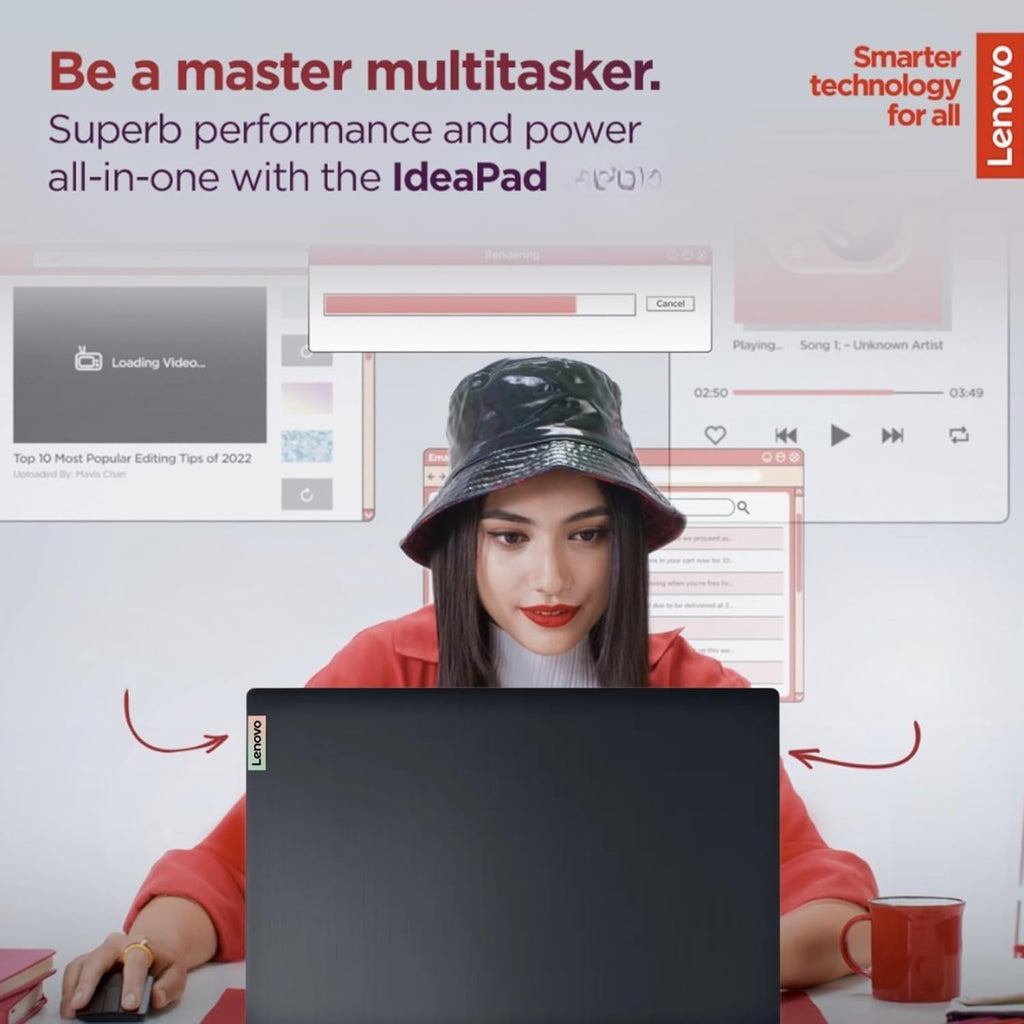 Lenovo New IdeaPad 15.6 inch Laptop Computer • Back to School Limited Edition with Microsoft 365 • 12GB RAM • 512GB SSD • Intel Dual-Core CPU • Wi-Fi 6 • Windows 11 Home • WOWPC Recovery USB (Renewed)