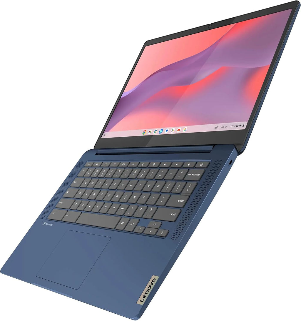 Lenovo IdeaPad Slim 3 Chromebook Laptop 14' FHD Touch (100% sRGB) MediaTek 8-core Kompanio 520 4GB RAM 64GB Storage Privacy Camera Type-C 13.5-hr Battery Life ICP Accessory