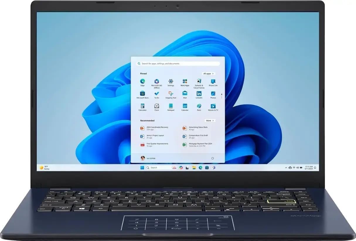 New Business & Student Laptop 14 inch FHD Display Pen.tium N6000 4-cores Processor 4GB 64GB eMMC Webcam Wi-Fi HDMI USB-C Number Touchpad up to 10 Hrs Long Battery Life Win 11 Home in S Mode Star Black