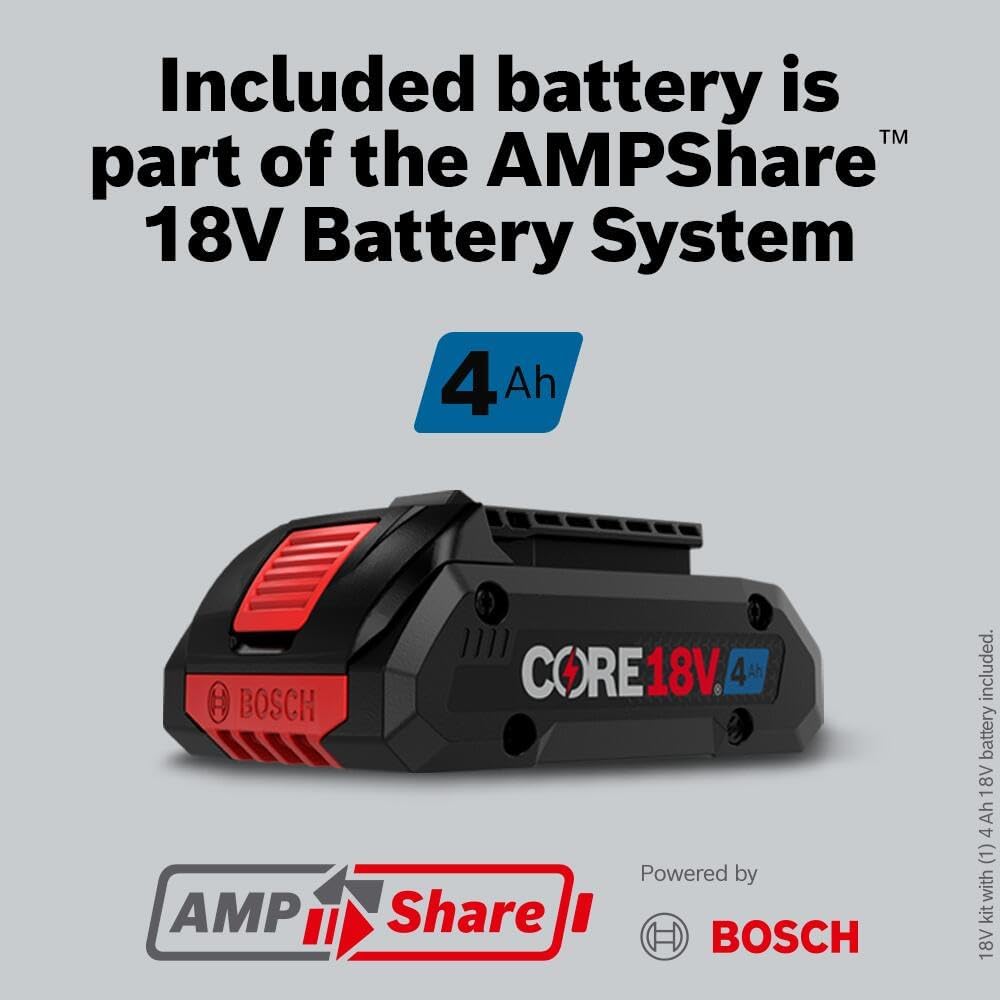 BOSCH GOP18V-34B14 18V Brushless StarlockPlus® Oscillating Multi-Tool Kit with (1) CORE18V® 4 Ah Advanced Power Battery