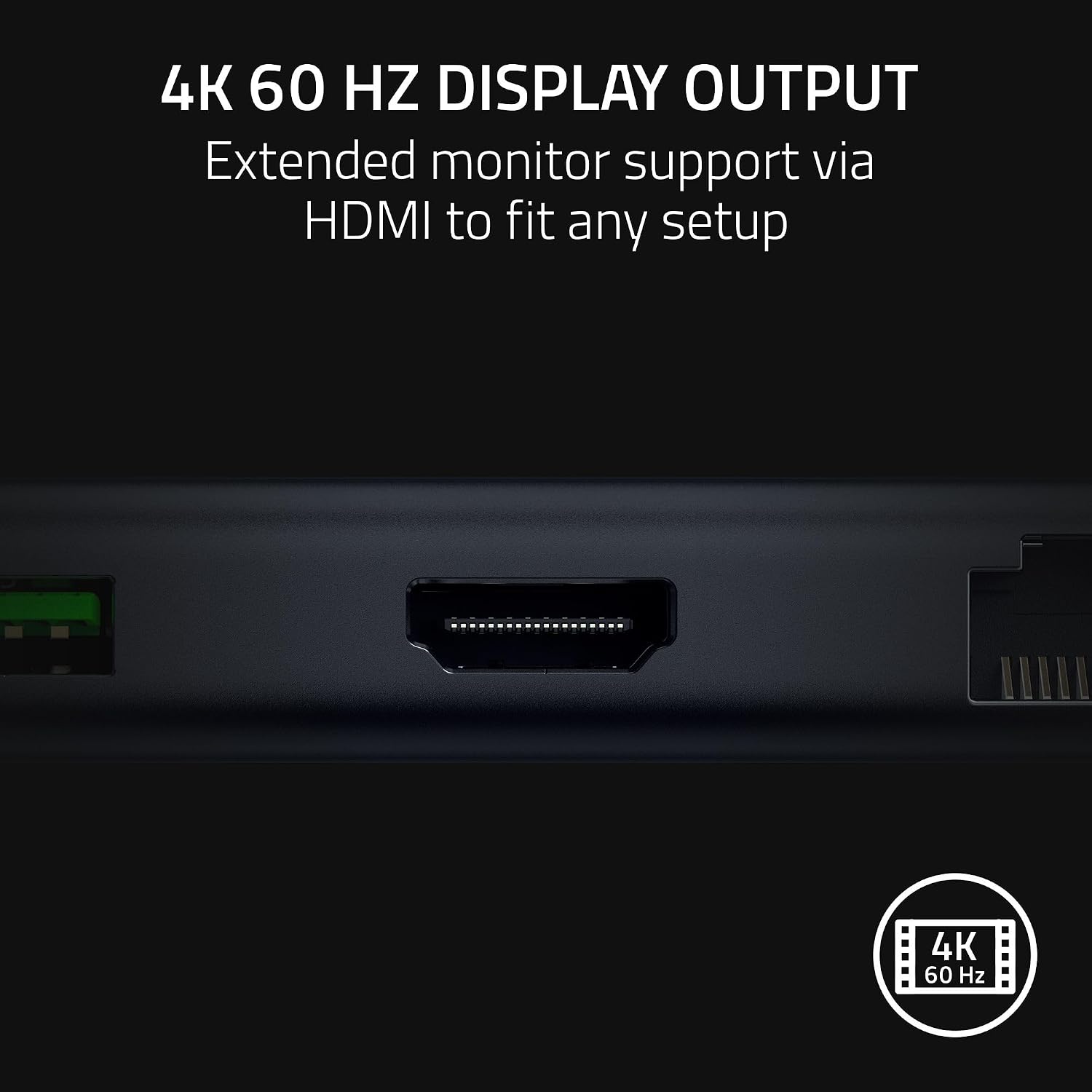Razer USB C Dock: 11-in-1 Portable USB-C Travel Hub, 4K 60Hz HDMI, Ethernet, Card Reader, USB-C & USB-A, 3.5mm Audio,85W PD Charging for Laptop & Tablet, Durable All-Metal Build, PC & Mac - Black