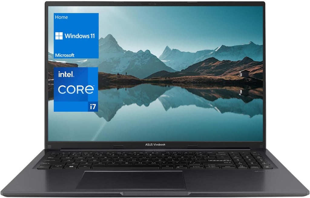 ASUS 2021 Vivobook 16, Intel Processor, 16GB RAM, 2TB SSD, Windows 11 Home, Black