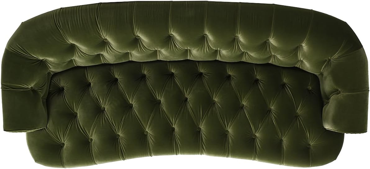 Jennifer Taylor Home La Rosa Victorian Chesterfield Tufted Sofa, Olive Green Performance Velvet