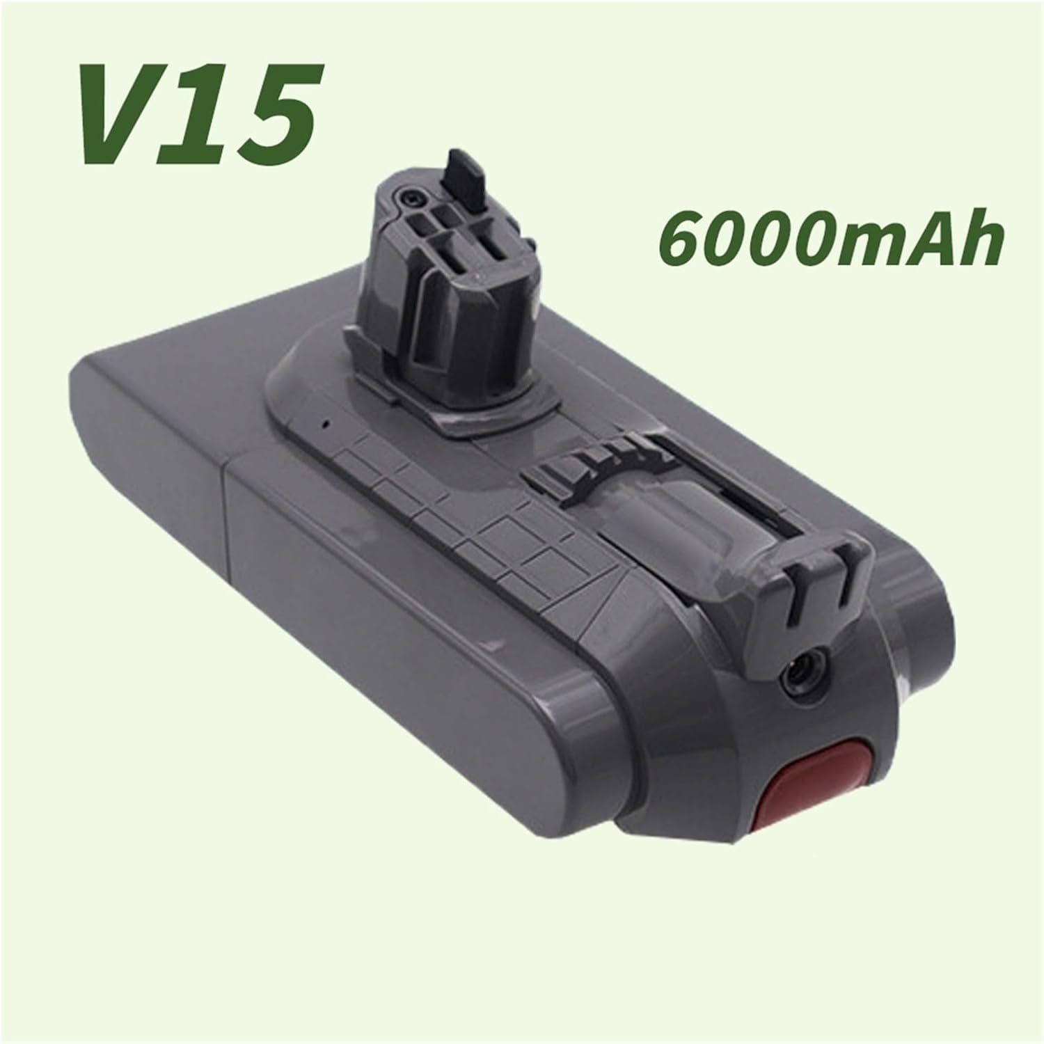 25.2V 6000mAh Clip-on Rechargeable Battery Vacuum Cleaner Battery 。Compatible For Dyson V15 SV22 SV28 SV29 。 Snap-on Vacuum Cleaner Lithium Ion Battery(2pcs V15 6000mAh)